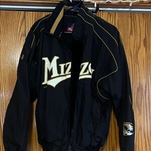 Majestic Black and Gold Mizzou Bomber Jacket
